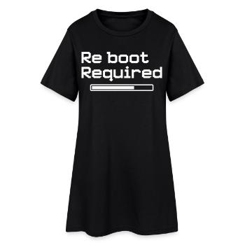 Redémarrage requis - Style de jeu rétro - Robe T-shirt Femme - noir - Devant