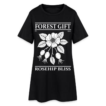 Hagebutte Design – Rosehip Bliss - Women’s T-Shirt Dress - black - Front