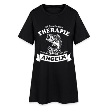 Je n’ai pas besoin de thérapie, j’ai juste besoin de pêcher - Robe T-shirt Femme - noir - Devant