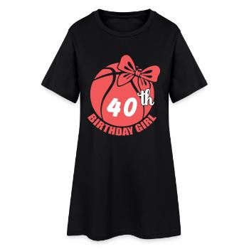 Basketball 40th Birthday Basketball Player - Women’s T-Shirt Dress - black - Front