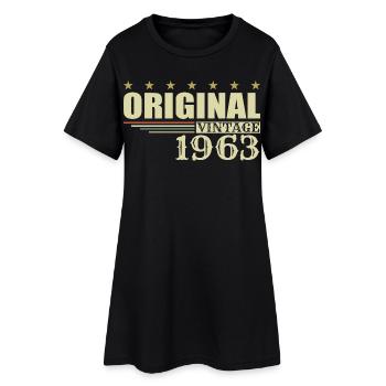 1963 Anniversaire 1963 - Robe T-shirt Femme - noir - Devant