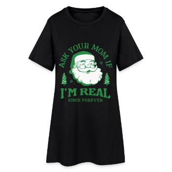 Design du Père Noël pour Noël et l’hiver - Robe T-shirt Femme - noir - Devant