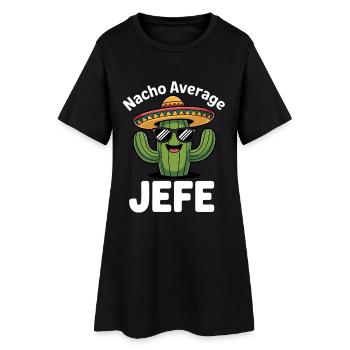 Nacho Average Jefe Kaktus - Frauen T-Shirt-Kleid - Schwarz - Vorne
