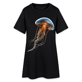 Méduse Méduse de feu Méduse Méduse mignonne - Robe T-shirt Femme - noir - Devant