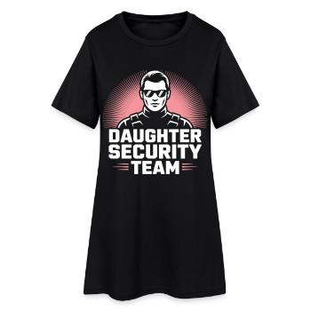 Équipe de sécurité fille – Père Garde du corps - Robe T-shirt Femme - noir - Devant