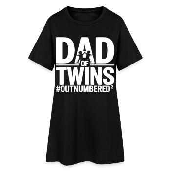 Papa de jumeaux - Funny Dad Design Twins - Robe T-shirt Femme - noir - Devant