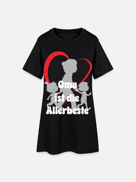 Grandma is the very best grandma with grandchildren - Women’s T-Shirt Dress - black