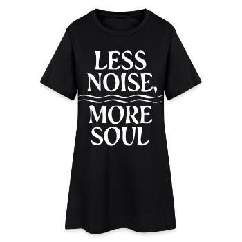 Moins de bruit, plus d’âme, style de vie minimaliste - Robe T-shirt Femme - noir - Devant