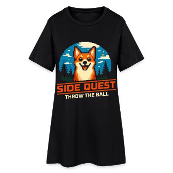 Quête secondaire : Lancer de balle | Récupération de chiens - Robe T-shirt Femme - noir - Devant