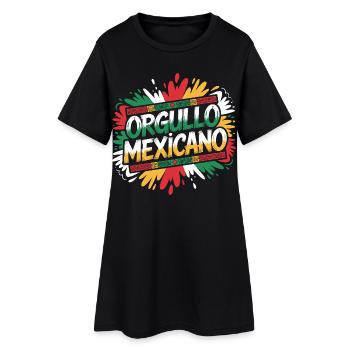 Orgullo Mexicano Mexique Drapeau Mexicain - Robe T-shirt Femme - noir - Devant
