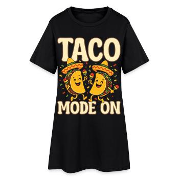 Mode tacos sur un amateur de cuisine mexicaine drôle - Robe T-shirt Femme - noir - Devant