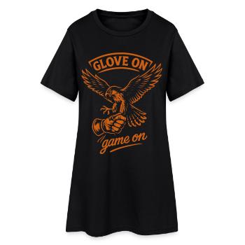 Gant de faucon sur le jeu sur la fauconnerie Chasse Design - Robe T-shirt Femme - noir - Devant