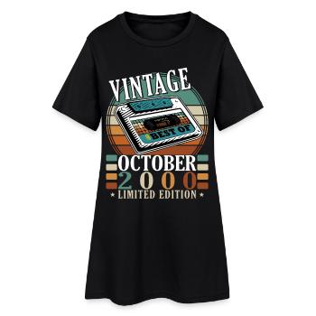 Oktober 2000 Jubiläum 2000 Oktober - Frauen T-Shirt-Kleid - Schwarz - Vorne