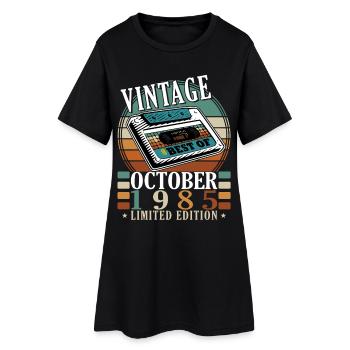 Octobre 1985 Anniversaire 1985 Né en octobre 1985 - Robe T-shirt Femme - noir - Devant