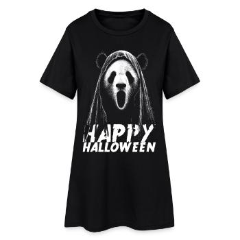 joyeux Halloween panda animaux - Robe T-shirt Femme - noir - Devant