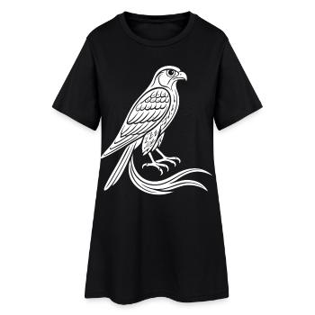 Passionné de fauconnerie Art du faucon pèlerin - Robe T-shirt Femme - noir - Devant