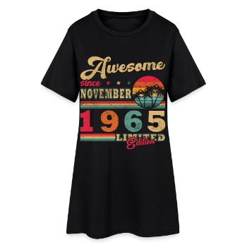 Novembre 1965 Edition Limitée Rétro Novembre 1965 - Robe T-shirt Femme - noir - Devant