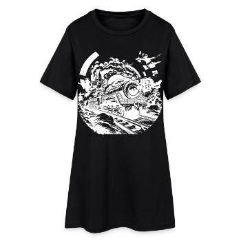 Railway Sketch - Women’s T-Shirt Dress - black - Front