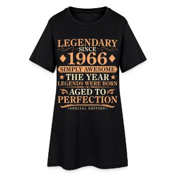 Millésime 1966 Né - Millésime 60ème Anniversaire - Robe T-shirt Femme - noir - Devant
