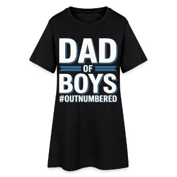 Dad of Boys – Chemise de papa pour les pères de garçon - Robe T-shirt Femme - noir - Devant