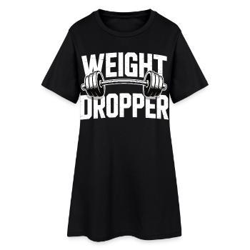 Weight Dropper - Exercice de musculation avec haltères de gym - Robe T-shirt Femme - noir - Devant