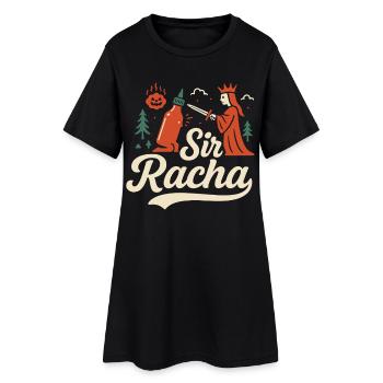 Sir Racha Hilarious Meme Humor Design - Women’s T-Shirt Dress - black - Front