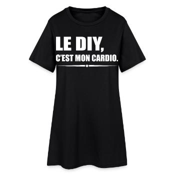 Le DIY c’est mon cardio version bricoleur - Robe T-shirt Femme - noir - Devant