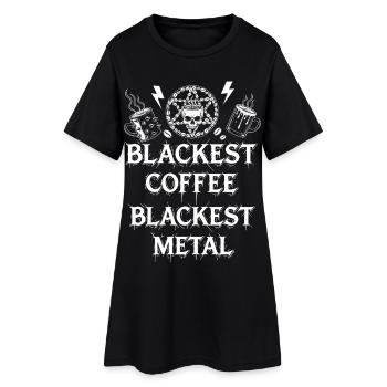 Ventilateur en métal café noir - Robe T-shirt Femme - noir - Devant