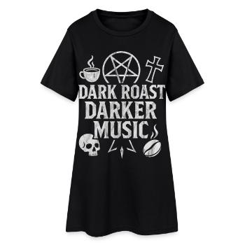 Dark Roast Kaffee Musik dunkel schwarz - Frauen T-Shirt-Kleid - Schwarz - Vorne