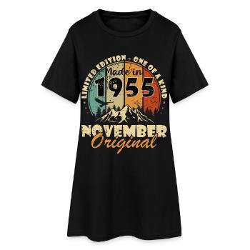 70e anniversaire - Original - Novembre 1955 - Robe T-shirt Femme - noir - Devant