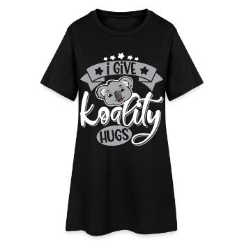 Câlins Koala - Robe T-shirt Femme - noir - Devant