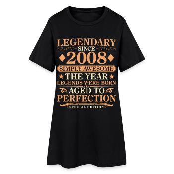 Millésime 2008 Né - Millésime 18ème Anniversaire - Robe T-shirt Femme - noir - Devant