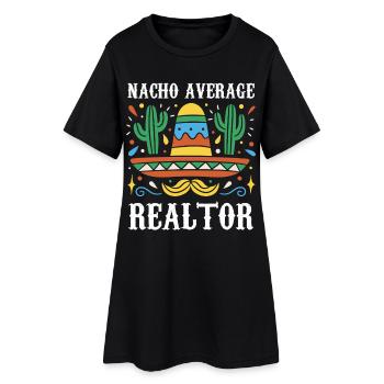 Nacho Agent immobilier moyen - Robe T-shirt Femme - noir - Devant