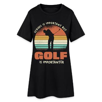 Golf is more important - Women’s T-Shirt Dress - black - Front