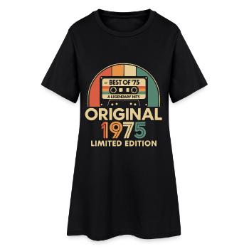 50e anniversaire 1975 Cassette rétro en édition limitée - Robe T-shirt Femme - noir - Devant