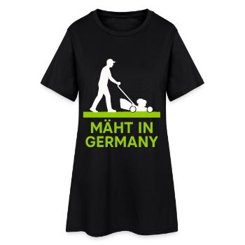 Mäht in Germany Rasenmäher  - Frauen T-Shirt-Kleid - Schwarz - Vorne