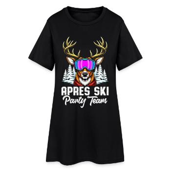Équipe de la fête d’après-ski - Robe T-shirt Femme - noir - Devant