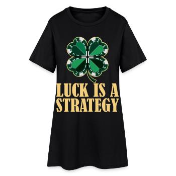 La chance est une stratégie de jeu de casino - Robe T-shirt Femme - noir - Devant