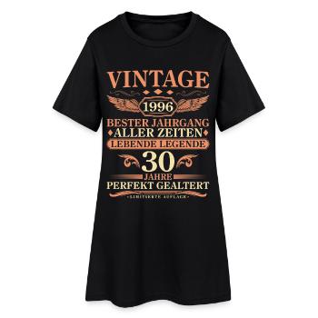 Millésime 1996 Vintage Born - 30ème anniversaire - Robe T-shirt Femme - noir - Devant