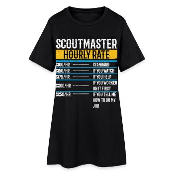 Scoutmaster Vintage Taux horaire - Robe T-shirt Femme - noir - Devant