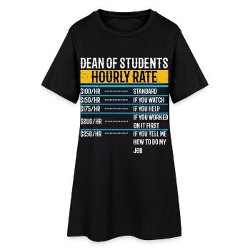 Drôle doyen des étudiants Taux horaire - Robe T-shirt Femme - noir - Devant