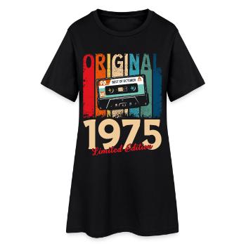 Cassette du 50e anniversaire, octobre 1975 - Robe T-shirt Femme - noir - Devant