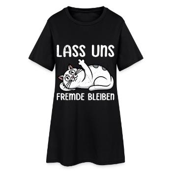 Mallorca LASS UNS FREMDE BLEIBEN Lustiges - Frauen T-Shirt-Kleid - Schwarz - Vorne