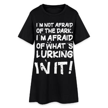 La Vraie Peur du Noir - Robe T-shirt Femme - noir - Devant