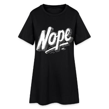 Nope - Frauen T-Shirt-Kleid - Schwarz - Vorne