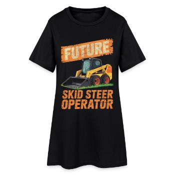 Kompaktlader Skid Steer Operator - Frauen T-Shirt-Kleid - Schwarz - Vorne