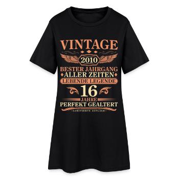 Millésime 2010 Millésime Né - 16ème anniversaire - Robe T-shirt Femme - noir - Devant