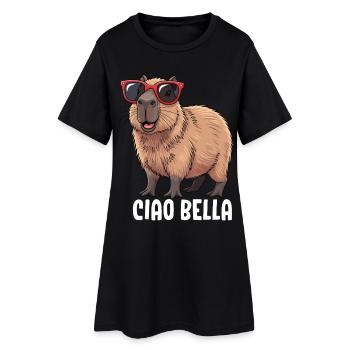 Ciao Bella - Robe T-shirt Femme - noir - Devant