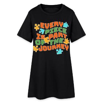 L’équipe de l’autisme : Forts ensemble - Robe T-shirt Femme - noir - Devant
