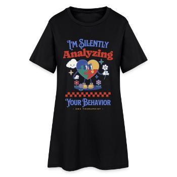 Amour, Acceptation, Autisme Pouvoir - Robe T-shirt Femme - noir - Devant